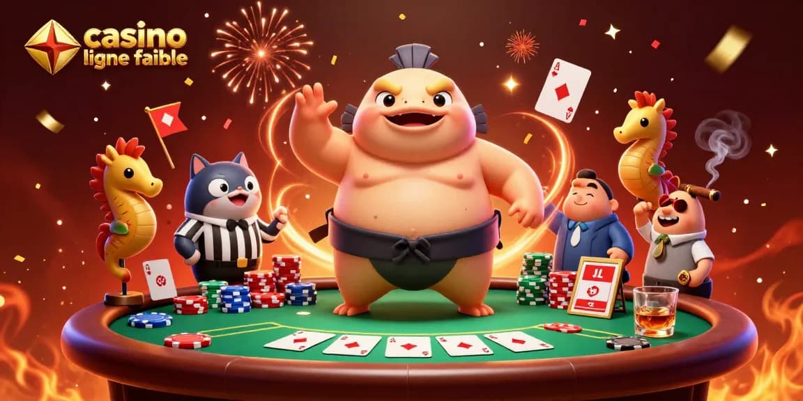Découvrez un fugu sumo vibrant parmi les éléments d'un casino en ligne fiable animés par l'énergie d'un tournoi.