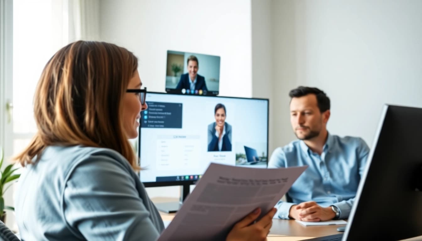 Engaged learners pursuing cror certification online in a bright, modern home office setup.