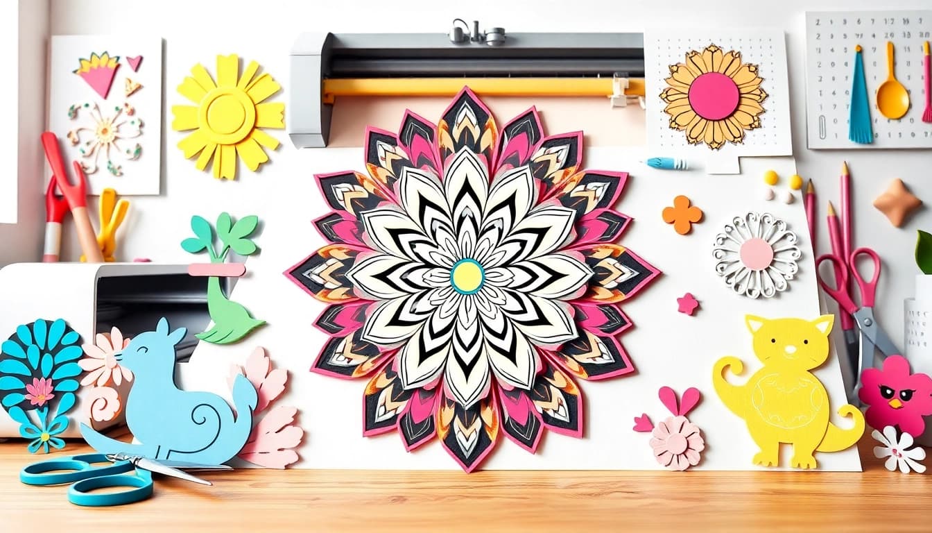 Download free svg designs showcasing vibrant floral designs and geometric patterns.