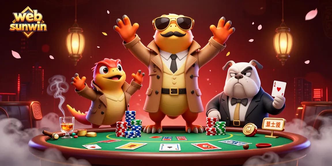 Raptors in trench coat attempt to enter VIP casino lounge, showcasing web sunwin's vibrant gaming atmosphere.