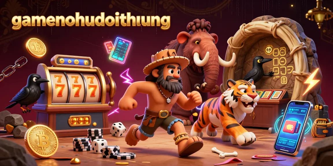 Engage with gamenohudoithuong's thrilling prehistoric casino featuring captivating characters and vibrant elements.