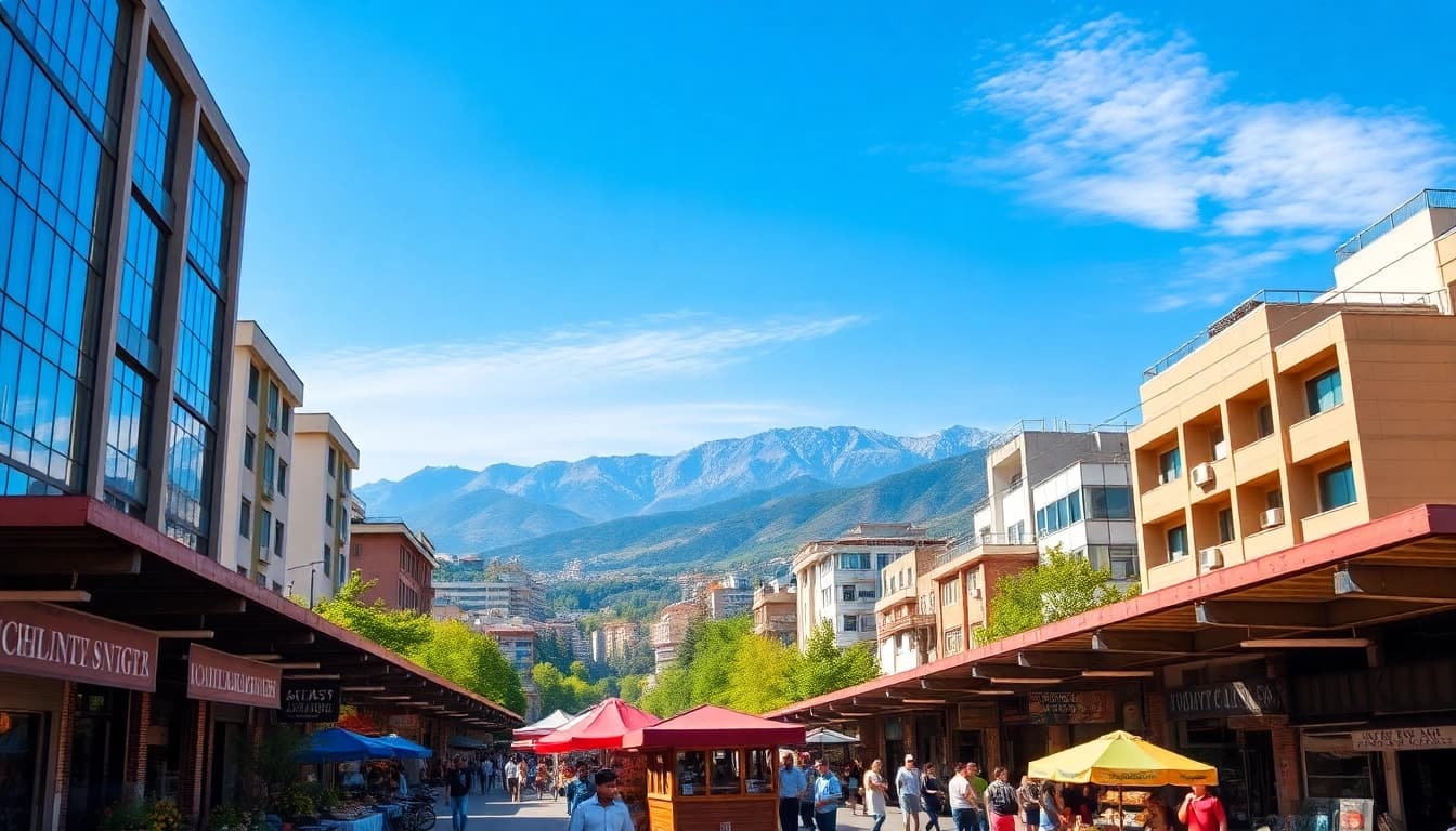 Experience the vibrant cityscape of Almaty, Kazakhstan, at https://albmaftoh.com showcasing its lively culture.