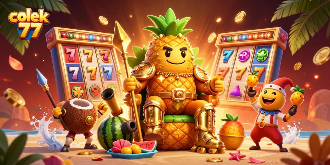 Experience thrilling gameplay with colek 77, featuring vibrant slot reels and exotic characters.