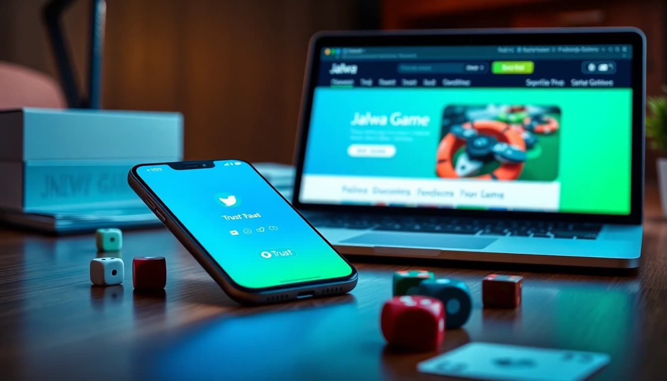 Interactive display of the jalwa app on a mobile phone, highlighting gaming features and user-friendly interface.