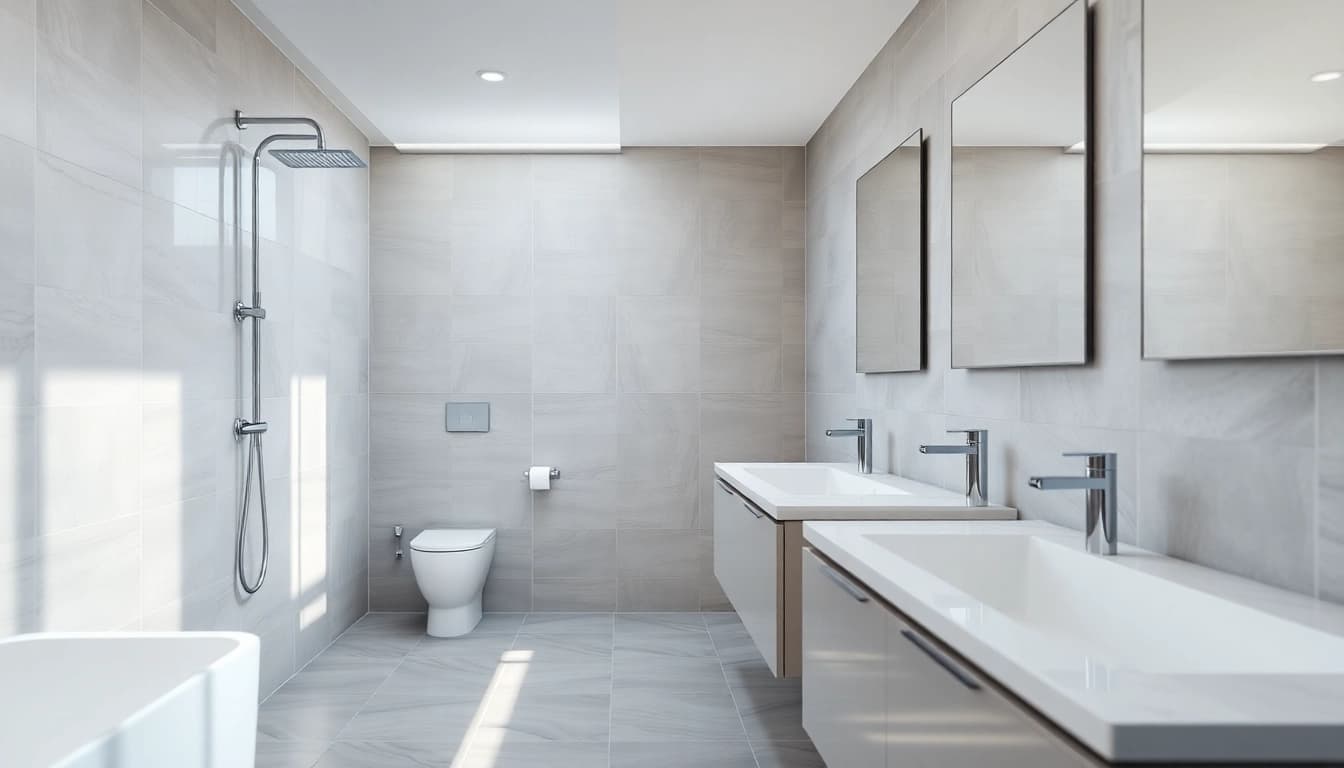 Erleben Sie sonni sanitär mit hochwertigen Sanitärinstallationen in einem modernen Badezimmerdesign.