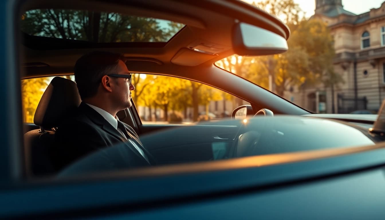Experience Chauffeur Services Nottingham with a professional chauffeur in a luxury car.