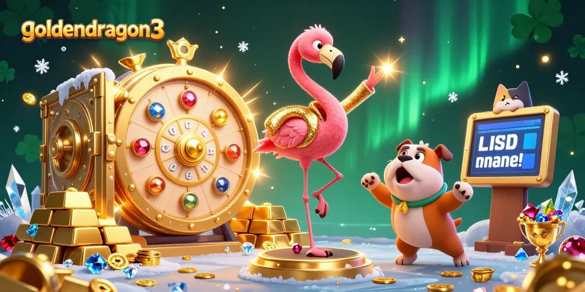 Engage with goldendragon3 as a vibrant game show host spins for prizes in a dynamic casino scene.
