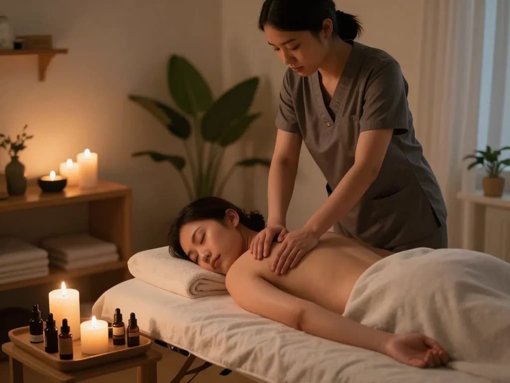 Premium massage services at www.maxim-anma.net in a serene home setting.