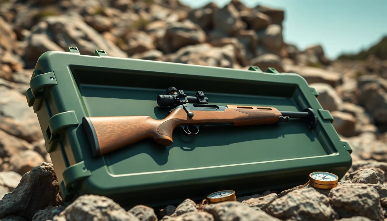 Secure your pelican rifle case for protection and travel in rugged settings.