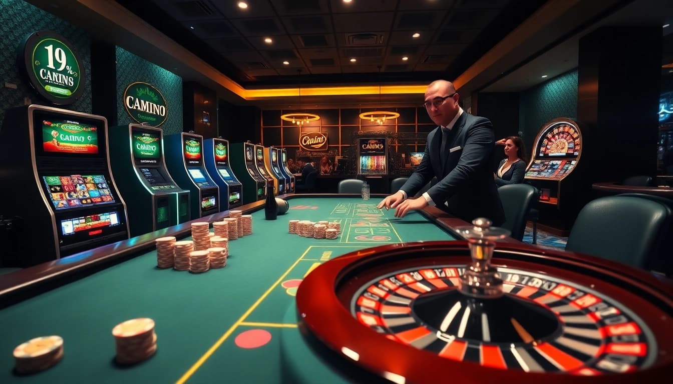 Experience the thrilling excitement of 79king with vibrant casino gaming elements, poker chips, and slot machines.