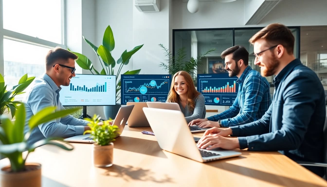 Engaging collaborative scene at https://www.pnmmedia.com showcasing teamwork in a digital marketing environment.