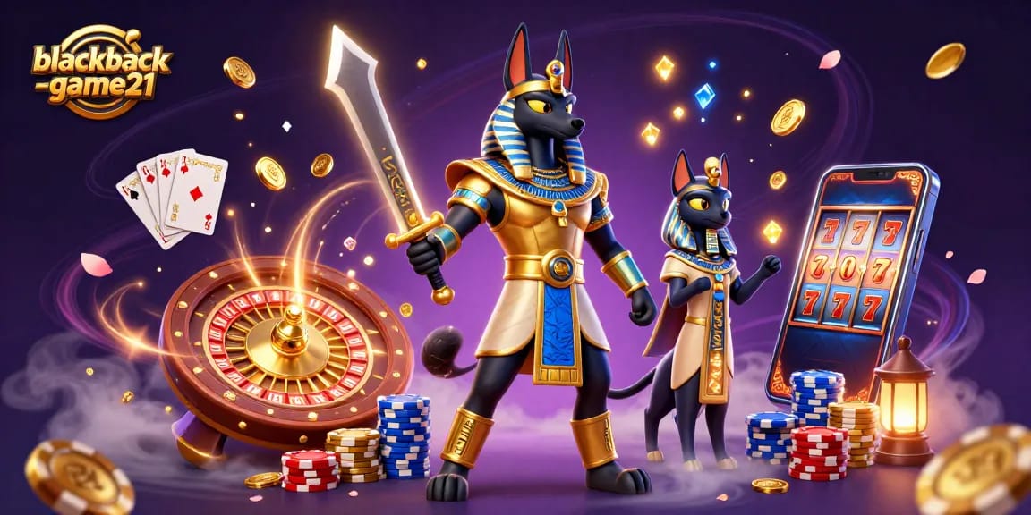 Experience the thrill of blackjack-game21 with ancient warriors and shimmering casino elements.