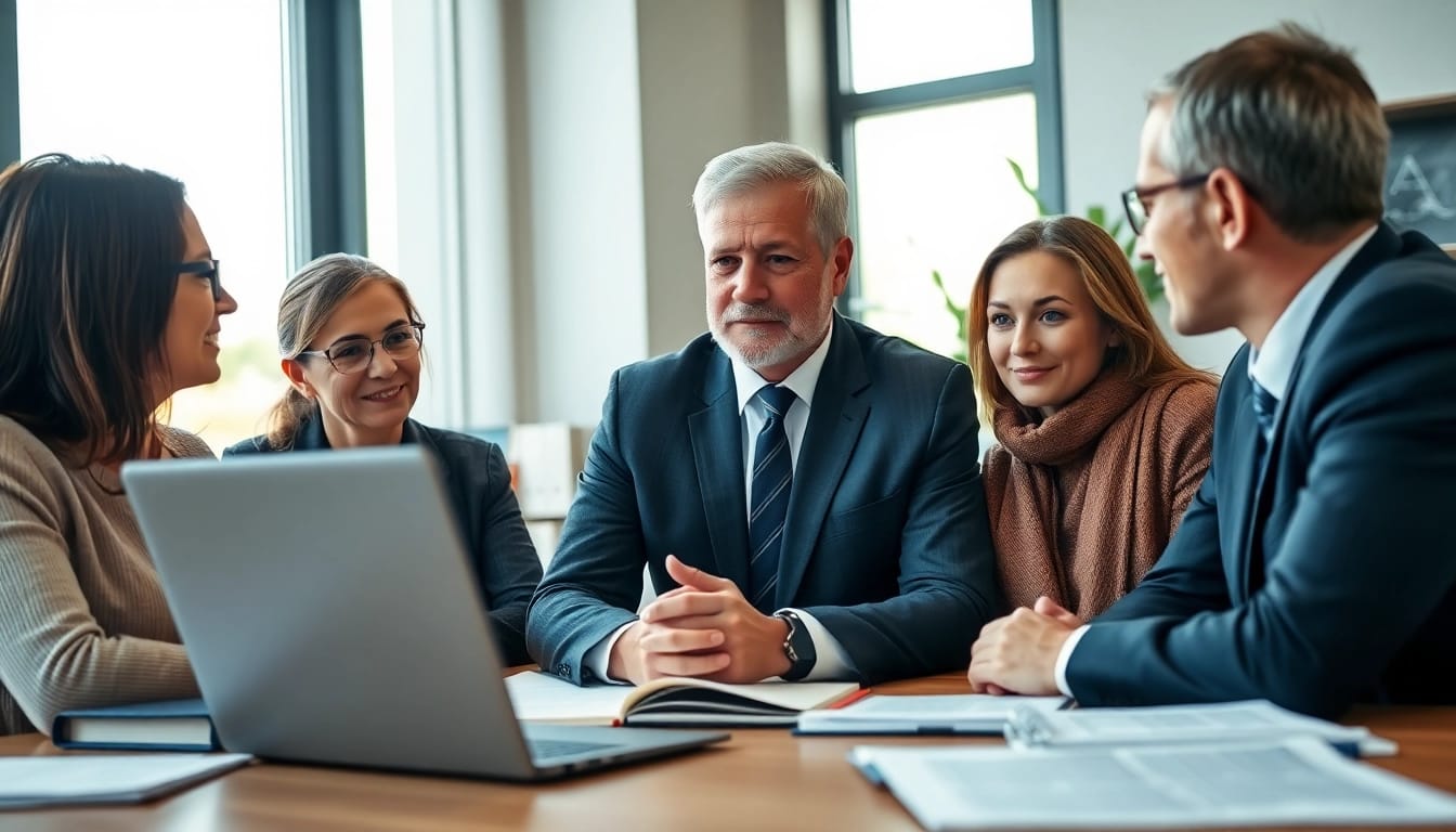 Clients consulting with a family law attorney at https://www.stpetefamilyattorney.com in a professional office