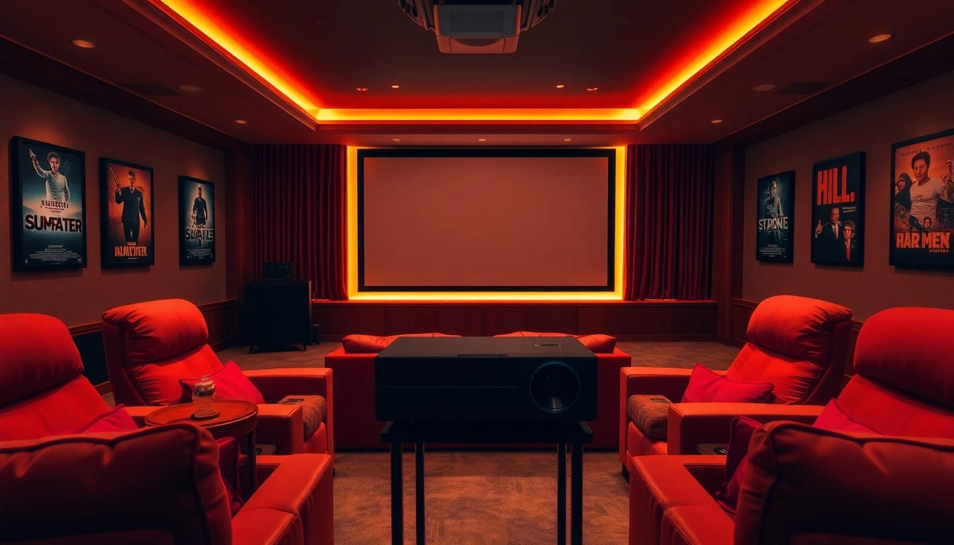 ชมภาพยนตร์ออนไลน์ในโรงภาพยนตร์ที่บ้านด้วยโปรเจคเตอร์และบรรยากาศที่อบอุ่น