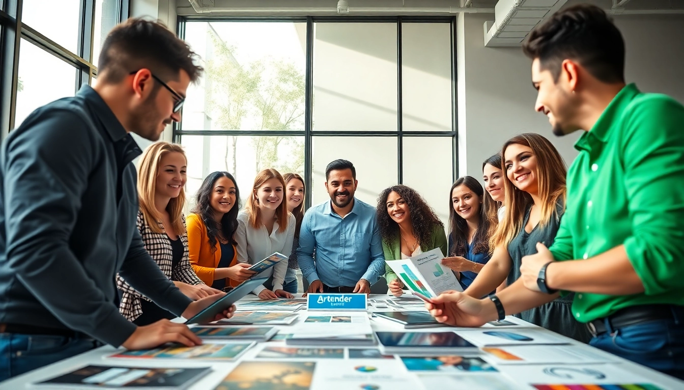 Engaged team planning dynamic Artender Events in a modern workspace.