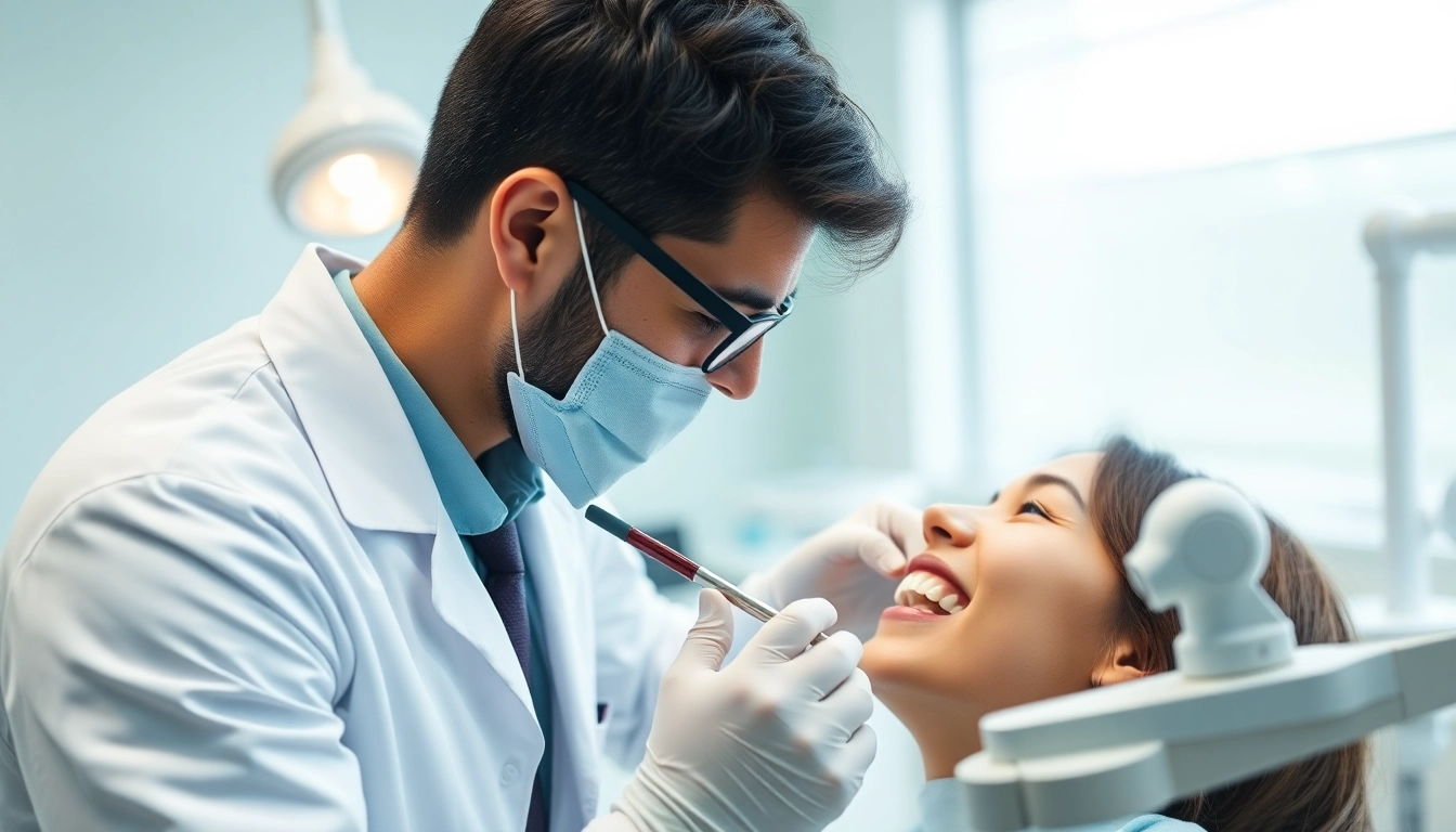 Orthodontist Edmonton providing patient care in a modern dental clinic.