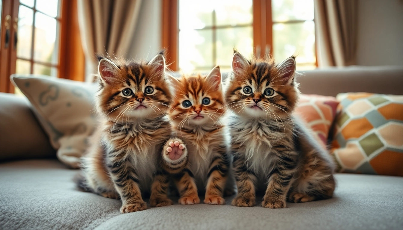 Cuddly Maine Coon kittens for sale Sacramento playing in a sunlit room.