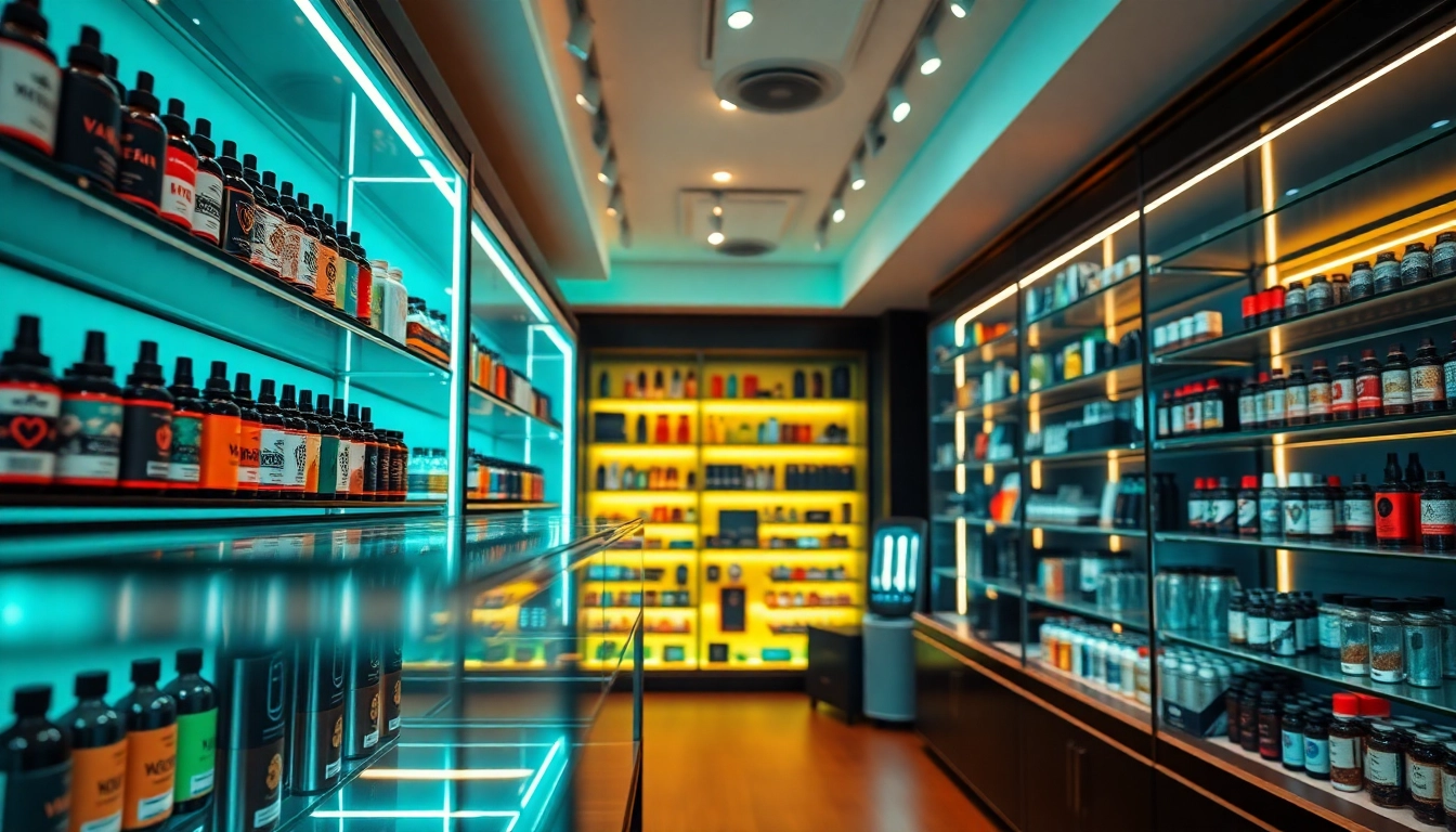 Vape Juice Depot showcasing premium vape products in a modern, inviting shop environment