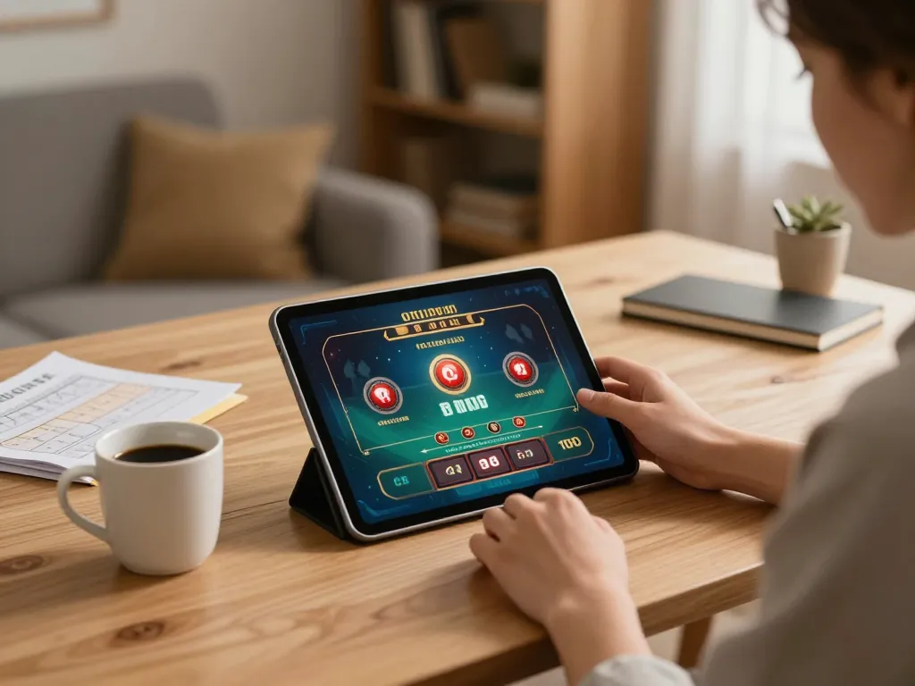 Engaging in online casinos Canada from a cozy home office, showcasing gaming atmosphere and strategy.