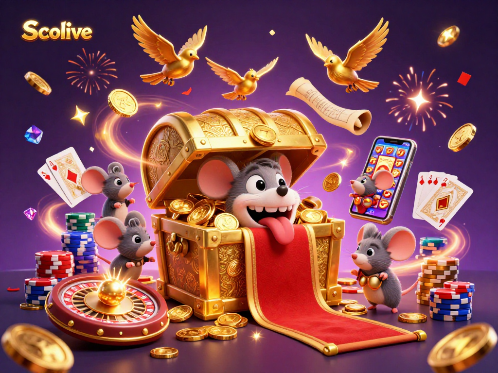 Win big with Socolive's engaging scene of treasure, roulette, and vibrant casino action.