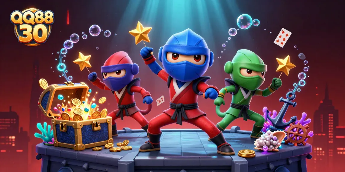 Engage with QQ88 30 as chameleons perform thrilling poses amidst vibrant game elements.