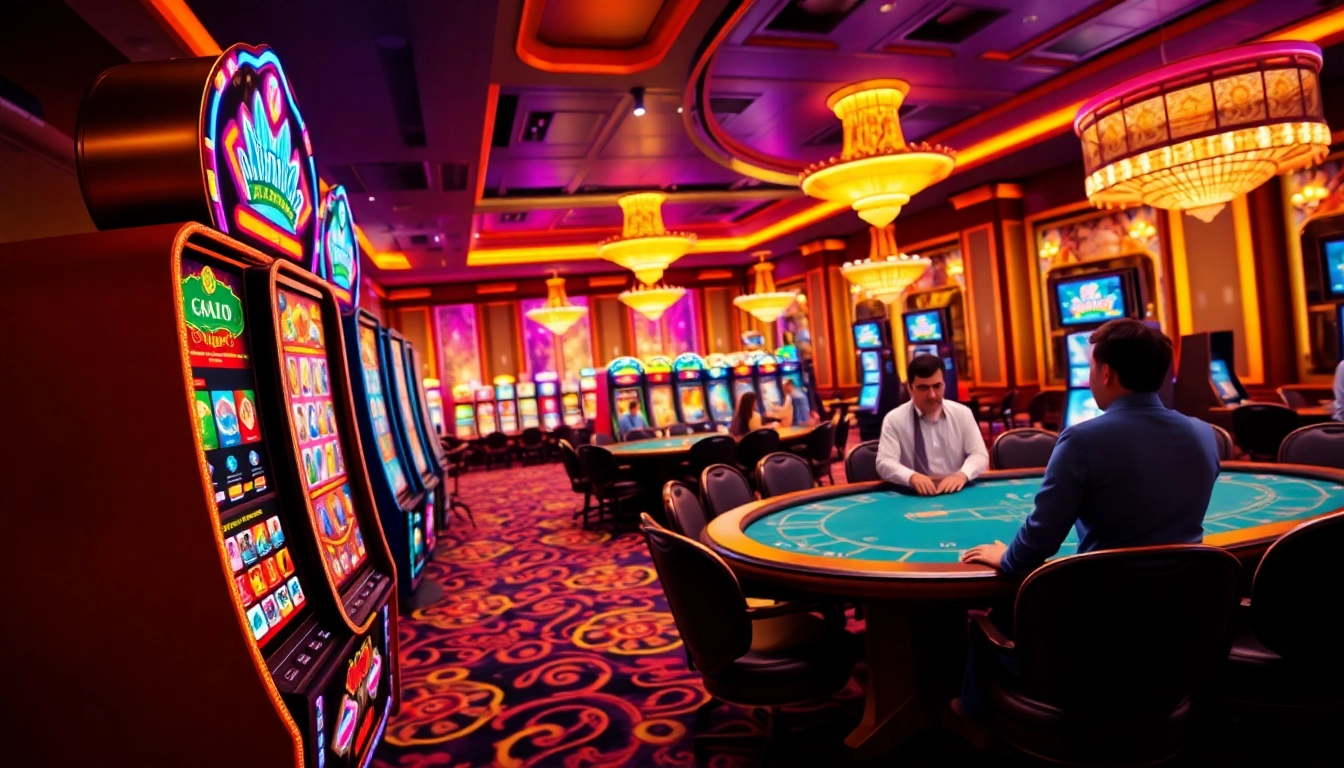 Exciting gaming environment showcasing popular casino sites and vibrant entertainment.