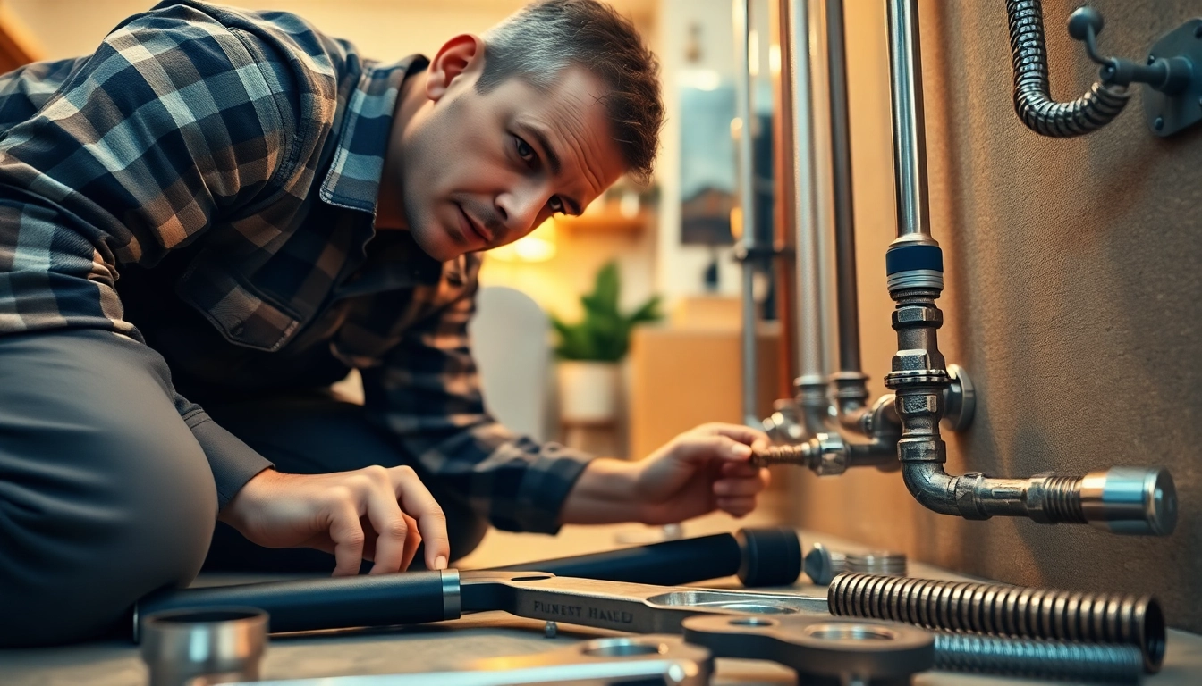 Engaged in a plumbing apprenticeship, a skilled plumber works meticulously on home plumbing systems.
