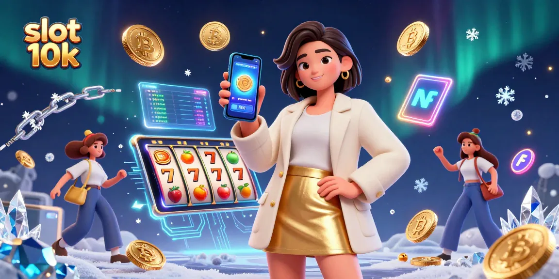 Experience exciting slot 10k gameplay with a friendly Asian woman showcasing a mobile slot app in a vibrant gaming environment.