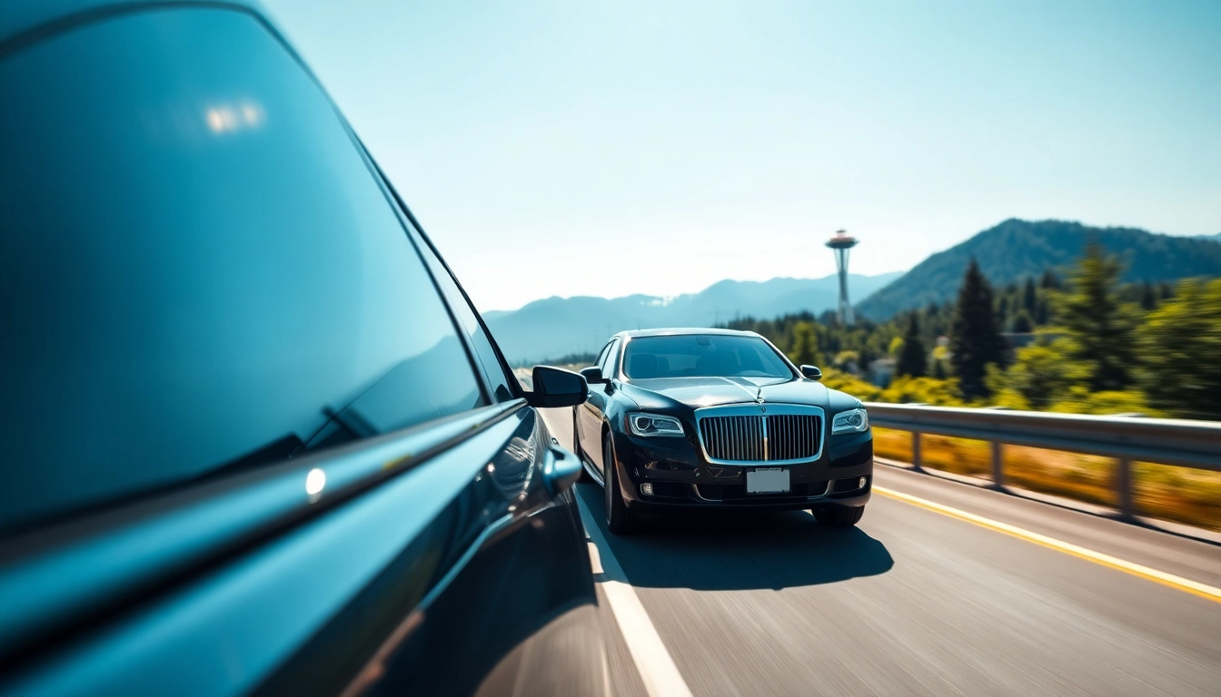 Experience vancouver to seattle limo service with a luxurious chauffeur-driven limousine on a scenic route.