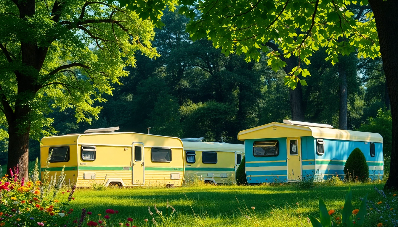 Captivating view of Static Caravans in a scenic countryside environment, showcasing vibrant colors and natural light.