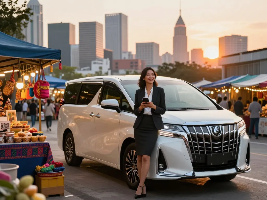 Du lịch sang trọng tại TP.HCM với Toyota Alphard, thể hiện sự thanh lịch và thoải mái khi khám phá thành phố.