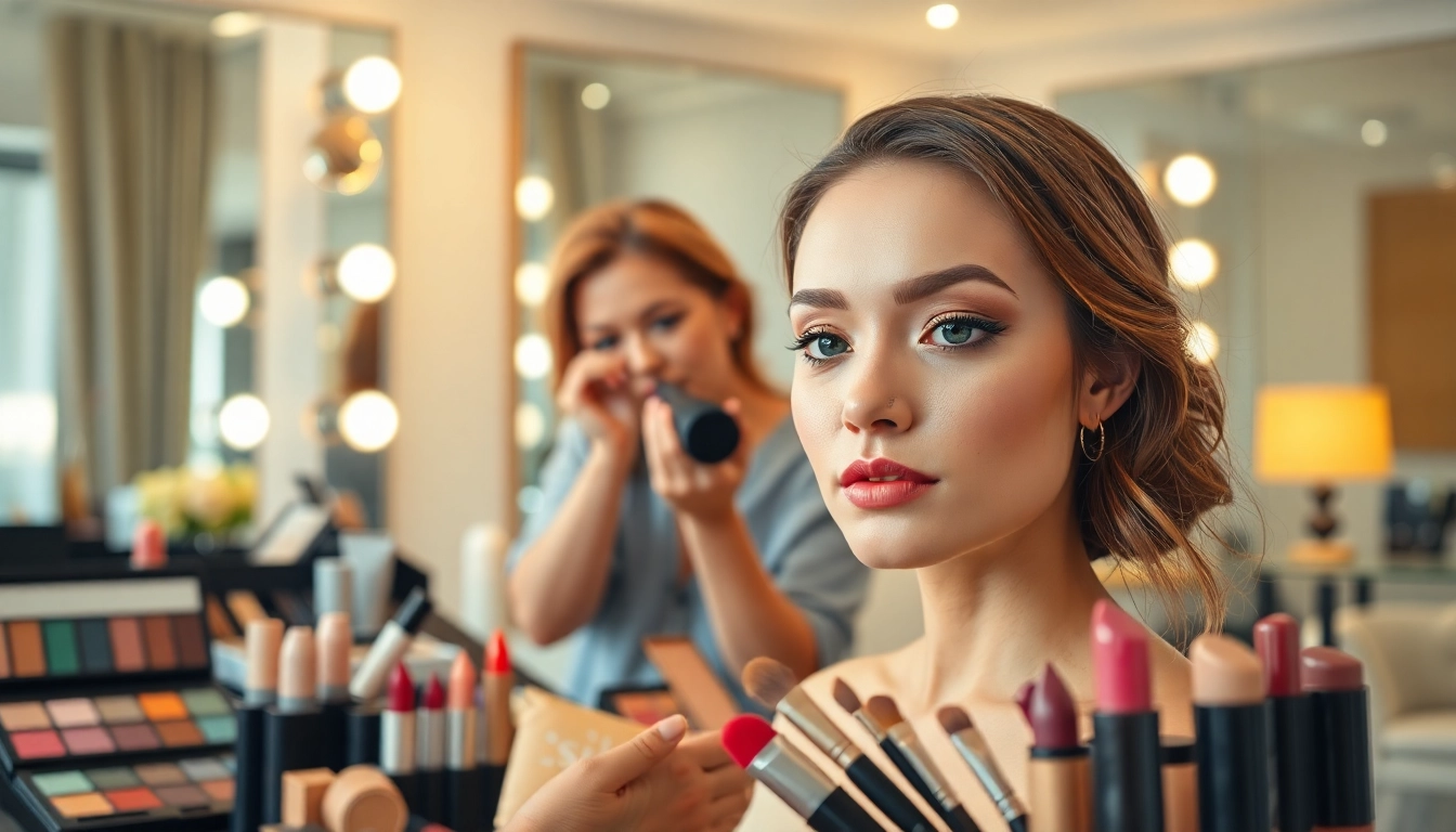 Engaging makeup courses showcasing professional techniques in an inspiring studio setting.