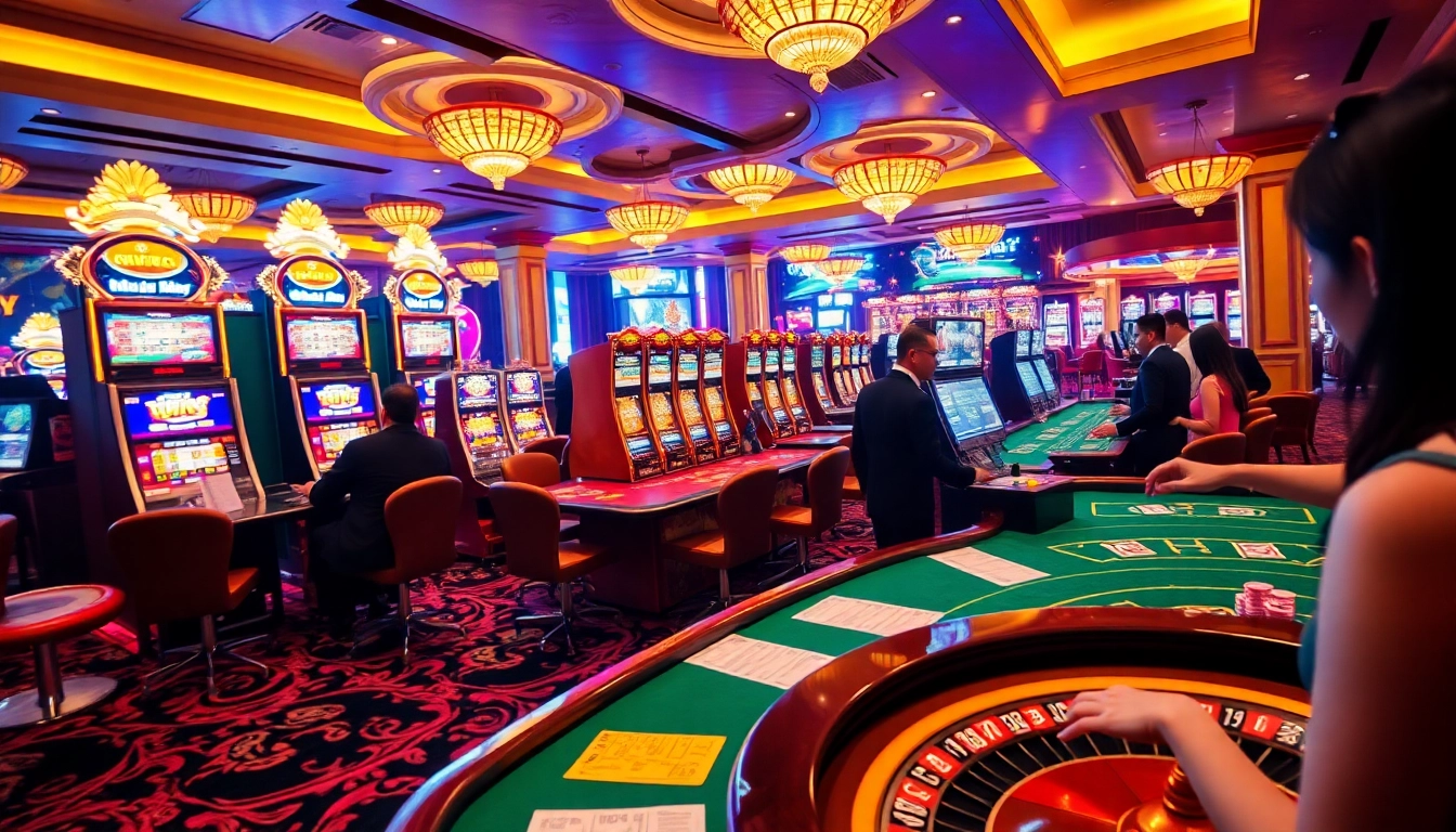 Experience the thrill of Toto Togel in a vibrant casino scene filled with exciting games and interactions.