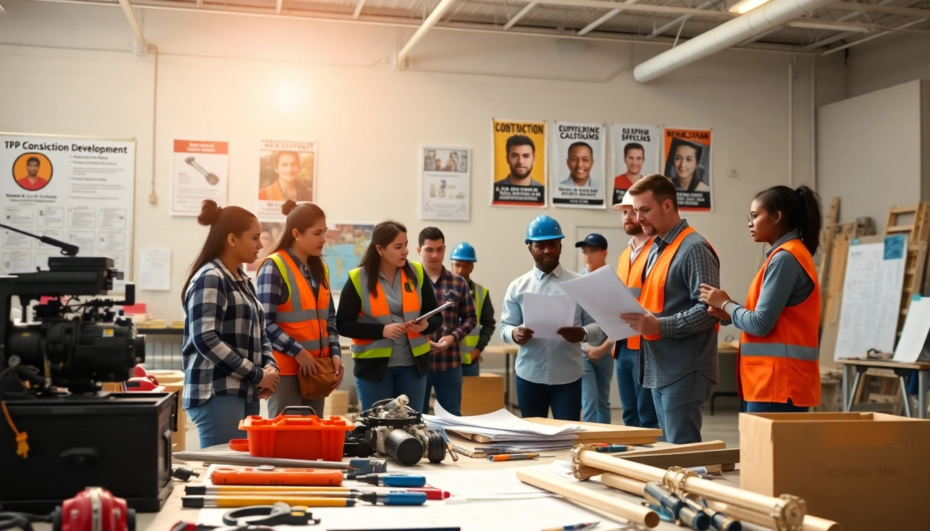 Enhancing construction workforce development through hands-on training in a workshop environment.