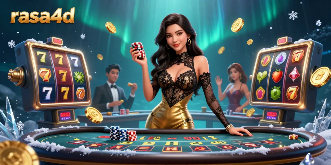 Experience high-stakes action at a VIP baccarat table with rasa4d and golden casino chips.