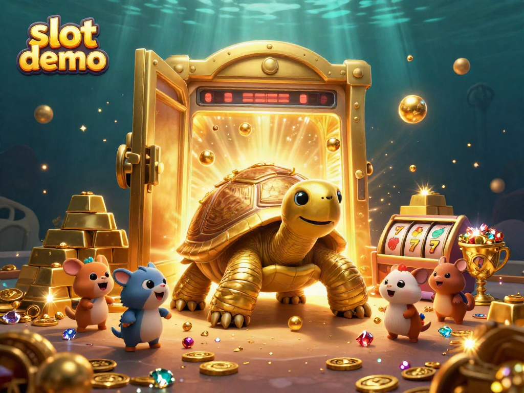 Experience the thrill of a slot demo with vibrant creatures amid sparkling treasures!