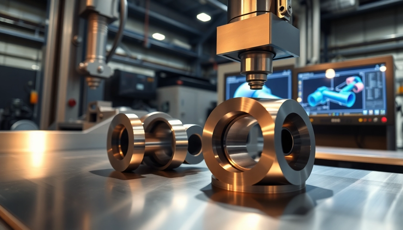 Showcasing a CNC machine in action as a custom part manufacturer creates precision components.