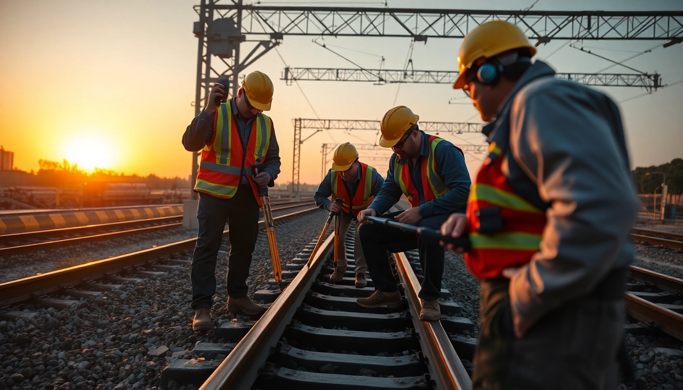 Engaging professionals conducting a Track Inpection to ensure railway safety and reliability.