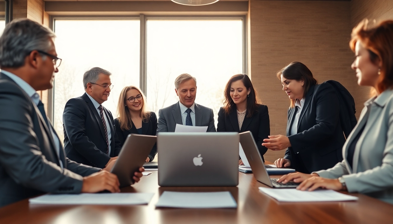 USA attorneys collaborating in a bright office environment during a strategic meeting.