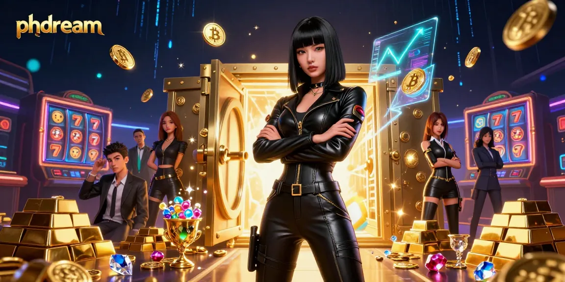 Experience phdream with a photorealistic Asian woman in a dynamic casino scene of wealth and excitement