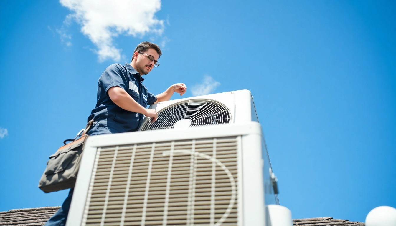 Ensure top-quality HVAC Repair Tampa with a professional technician inspecting AC units.