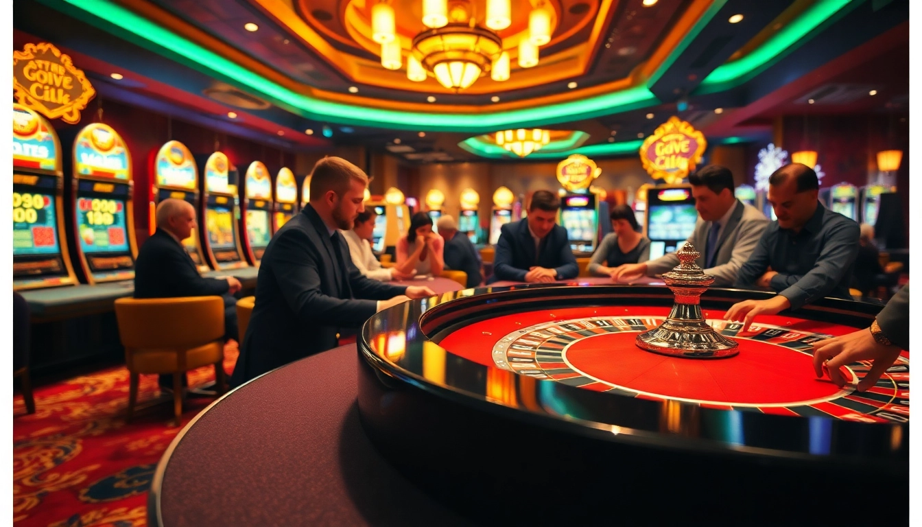 Berpartisipasi dalam permainan kasino igamble247 di meja roulette yang menarik dengan pemain yang bersemangat.