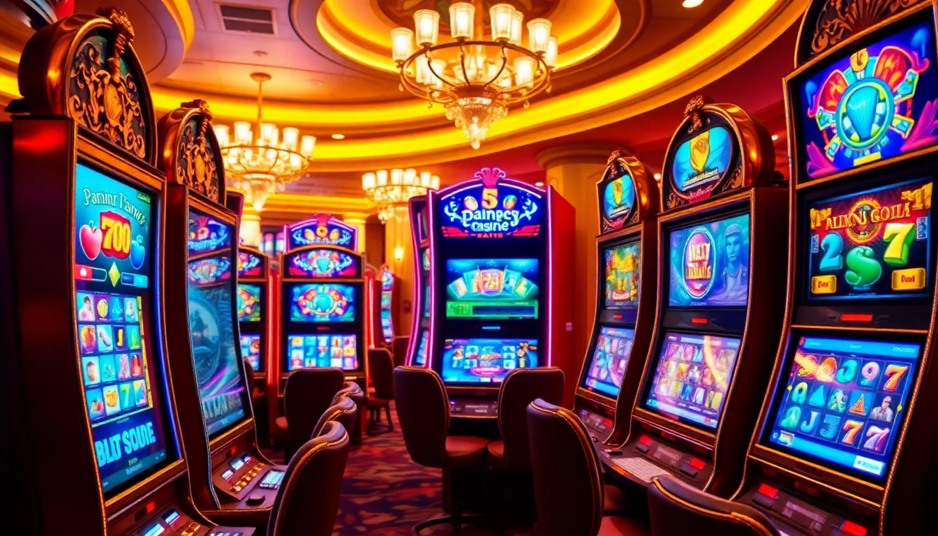 Experience the thrill of pragmatic slot machines surrounded by vibrant casino decor.