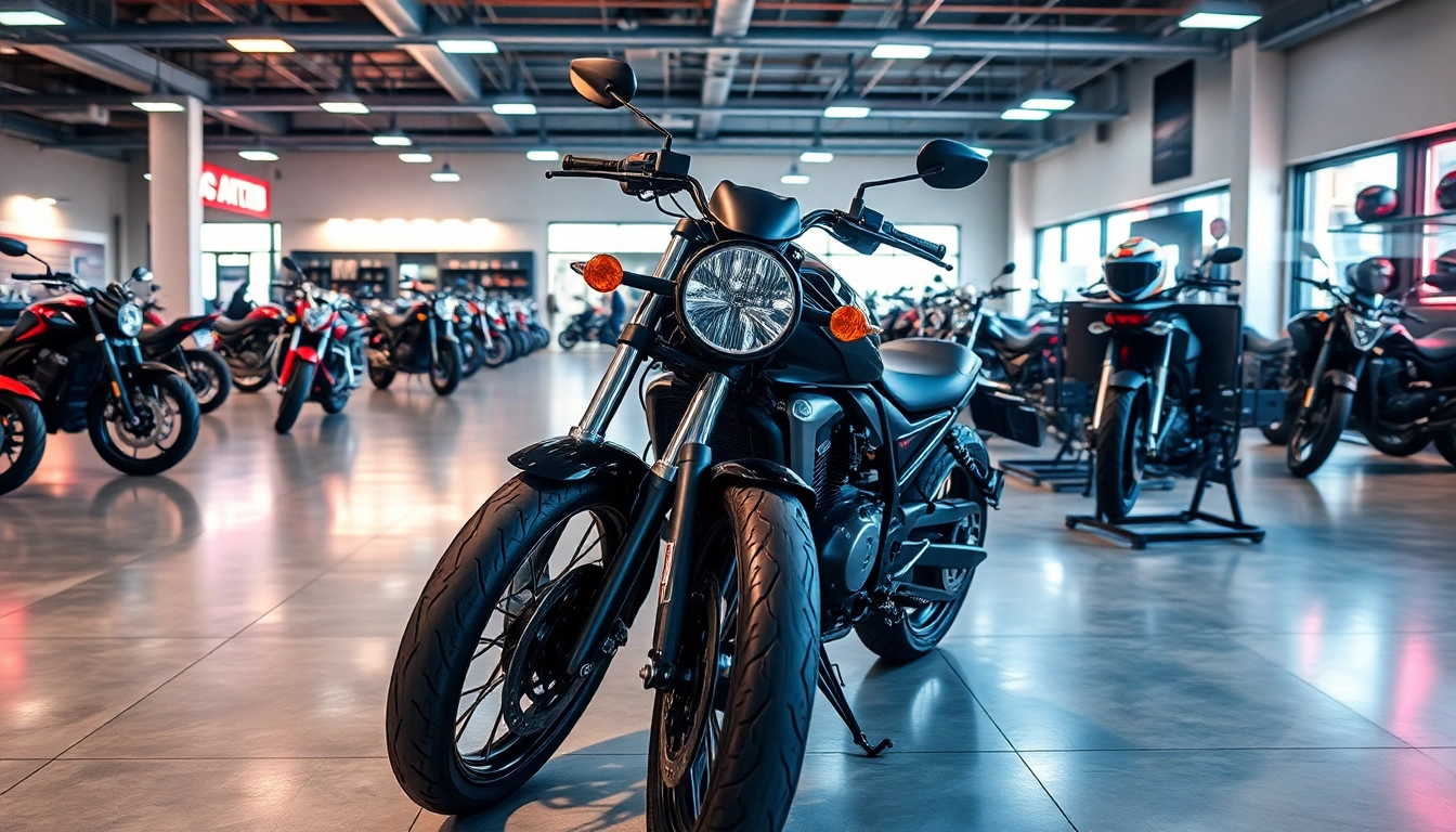 Wir kaufen dein motorrad in professionellem Motorradhandel mit modernen Modellen und einladender Atmosphäre.