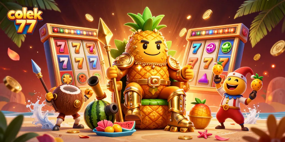 Experience thrilling gameplay with colek 77, featuring vibrant slot reels and exotic characters.