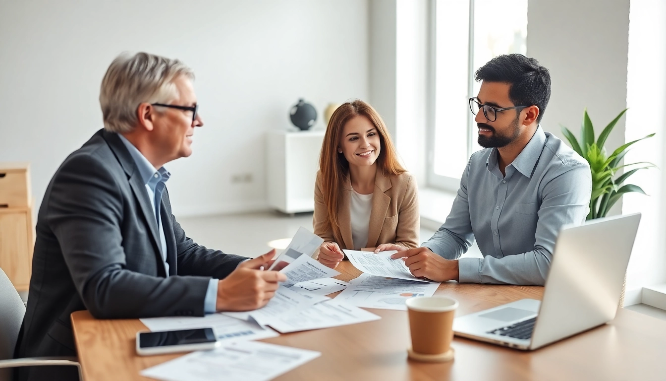 Experienced financial advisor hampton roads va guiding a couple through investment choices.