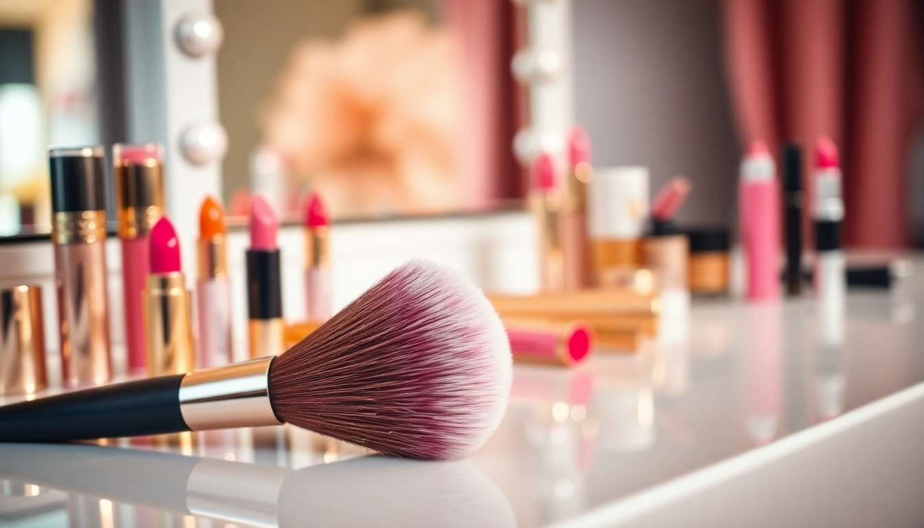 Apply color effortlessly with a premium lip blending brush styled elegantly.