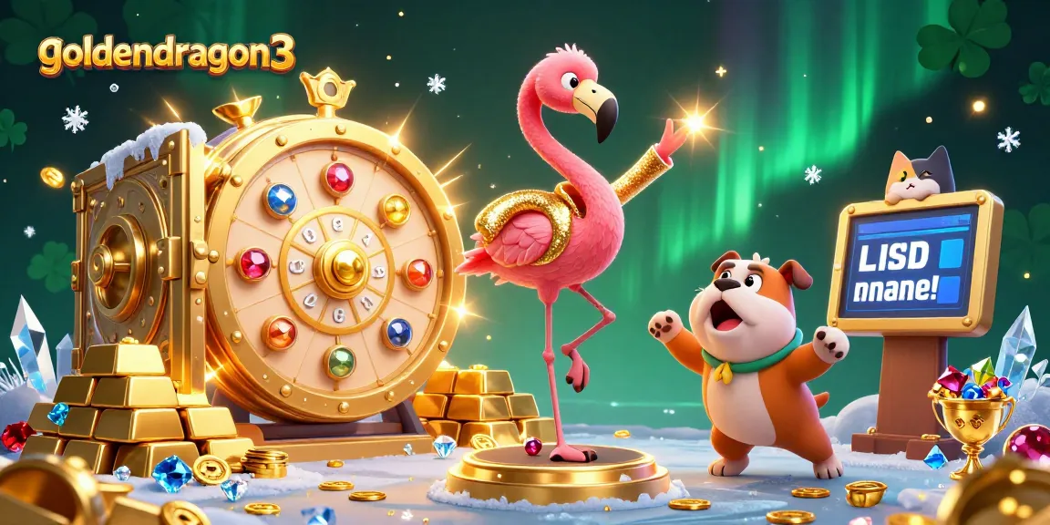 Engage with goldendragon3 as a vibrant game show host spins for prizes in a dynamic casino scene.