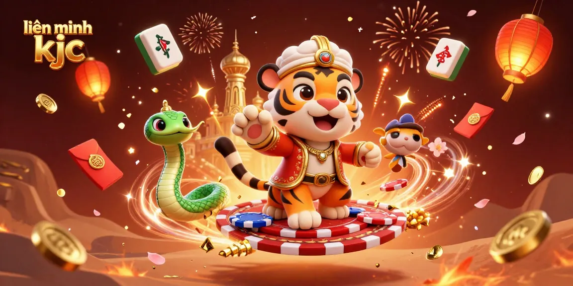 Engage in thrilling gameplay with liên minh kjc, featuring a vibrant 3D tiger sultan and casino elements.