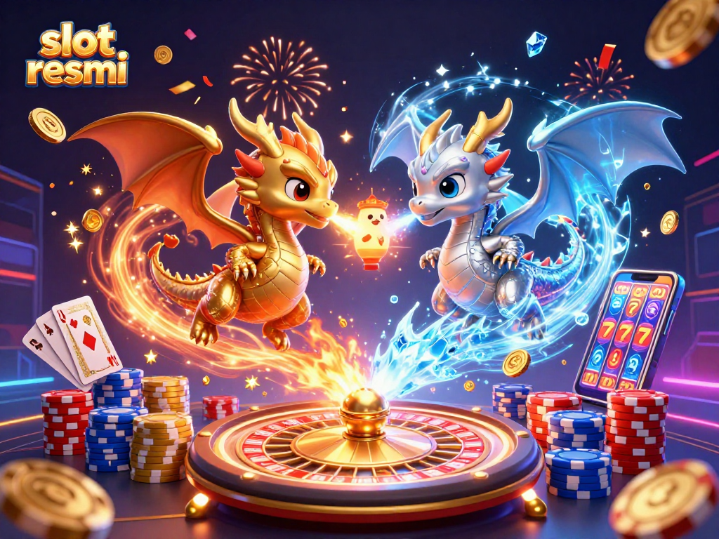 Engage in thrilling gameplay at slot resmi with exciting dragons and vibrant casino elements.